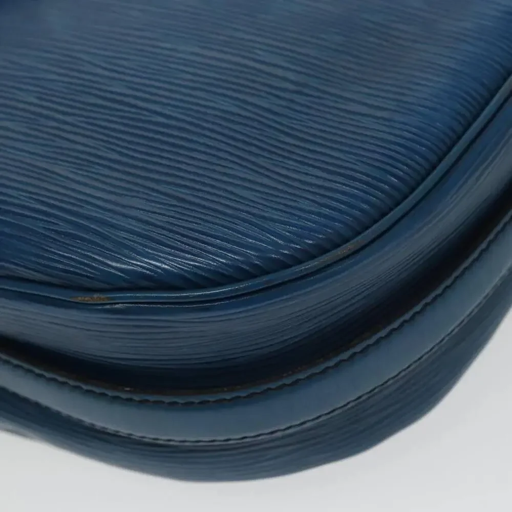 LOUIS VUITTON Epi June Feuille Shoulder Bag Blue M52155